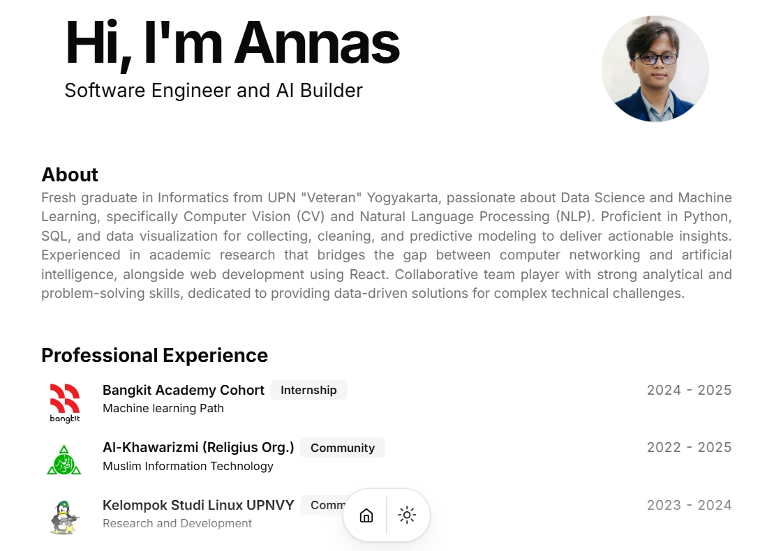 Portfolio Website preview